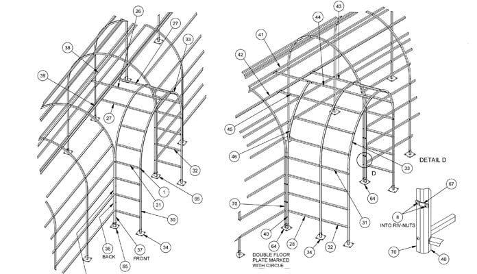 Roman Pergola Walkway CAD Drawing 3
