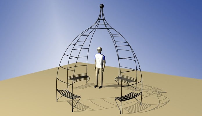 Example Project - Wire Gazebo with Incorporated Seating
