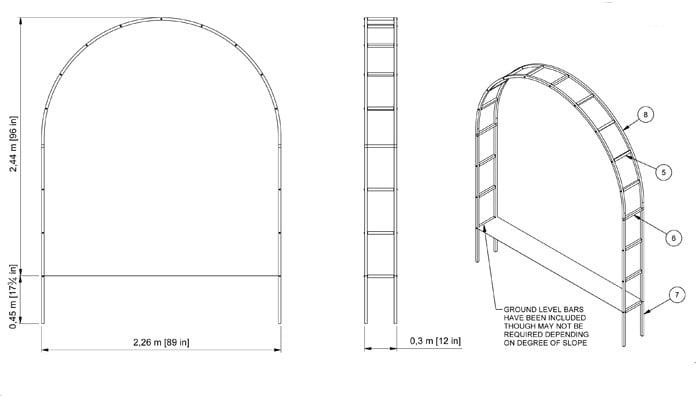 Roman Arch CAD Drawing