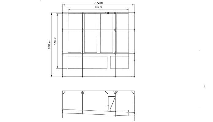 Fruit Cage Steel Sloped CAD Drawing 1