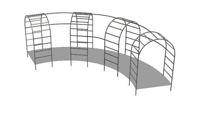Example Project - Roman arches linked in a curve