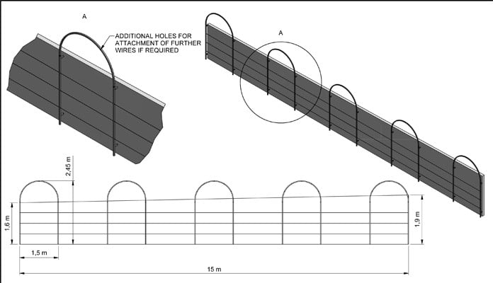 Roman Arches Wall Fixed CAD Drawing 3