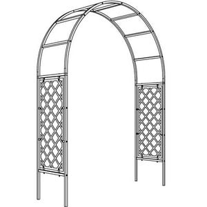 Roman Half Lattice Garden Arch