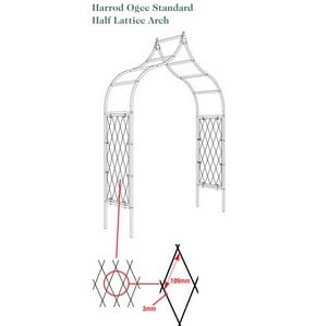 Ogee Half Lattice Standard Garden Arch