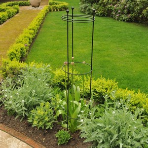Harrod Tall Circular Plant Support Matt Black