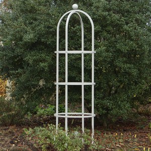 Harrod Steel Round Obelisks - Silk Grey