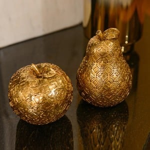 Gold Apple amp Pear Decorations By Gisela Graham