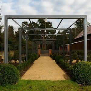 Contemporary Arch & Pergola Walkway