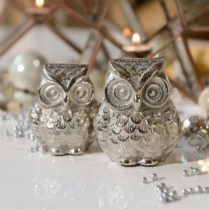 Silver Style Deco Owl Decorations By Sia