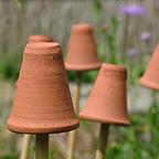 Terracotta Flowerpot Cane Toppers (set of 5)