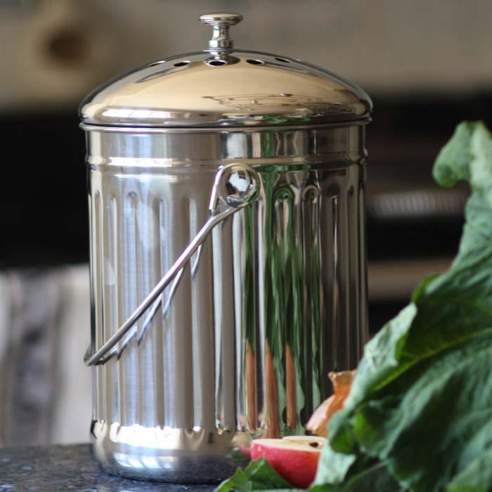 Deluxe Stainless Steel Compost Pail Harrod Horticultural (UK)