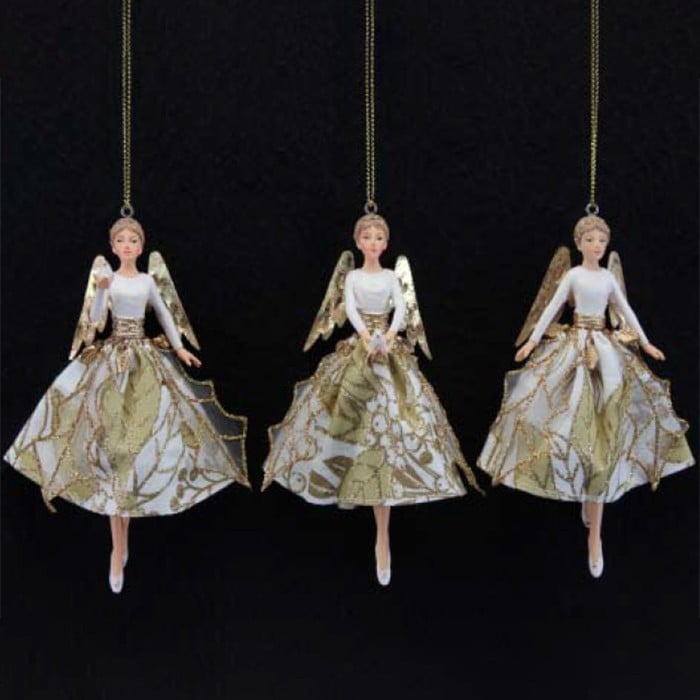 Gold Angel Christmas Tree Decorations  Harrod Horticultural