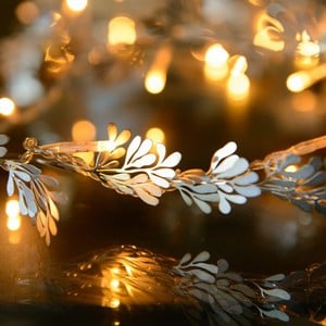 30 Led Lights With Mistletoe Shaped Decorations