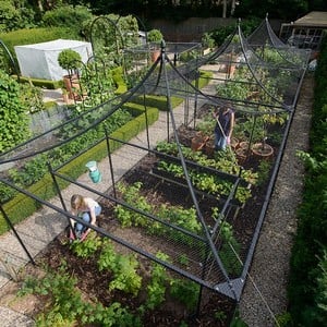 Peak Roof Decorative Steel Fruit Cage