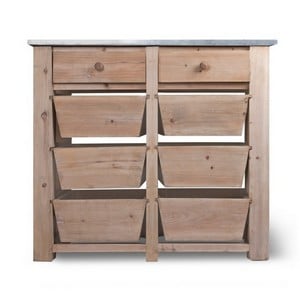 Aldsworth 8 Drawer Storage Unit With Zinc Top