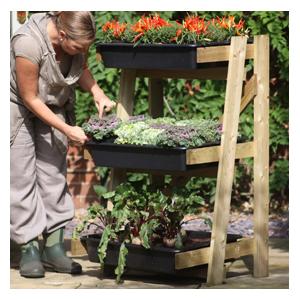 Freestanding Ladder Vegetable Garden With Pvc Cover