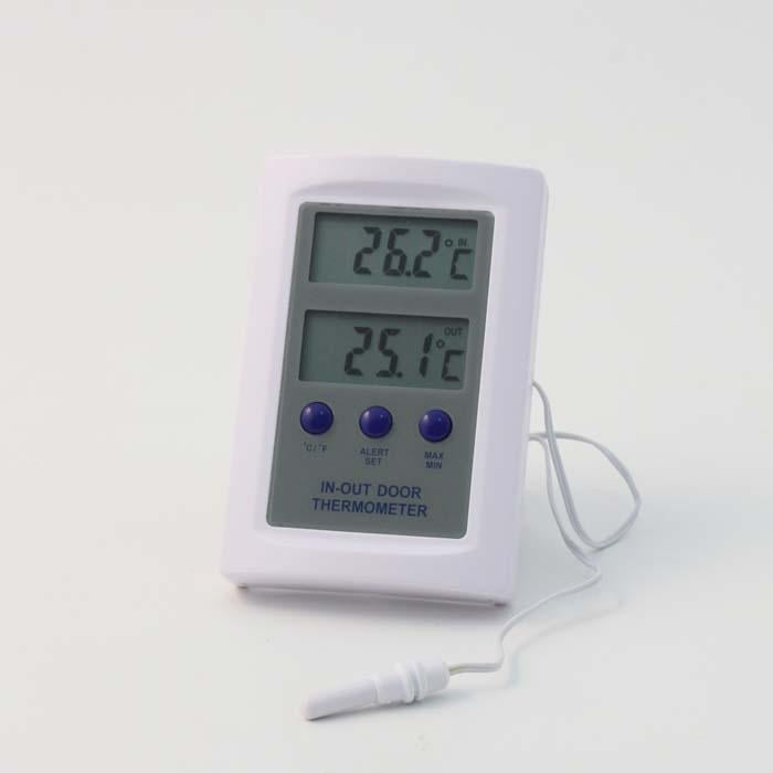 Dual Display Indoor/Outdoor Thermometer with Alarm Harrod