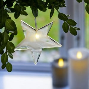 Handmade Glass Led Hanging Tree Decorations