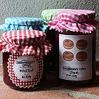 Gingham Jar Covers