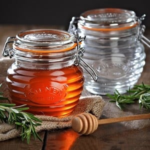 Kilner Honey Pot And Beechwood Dipper