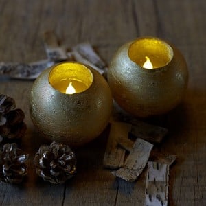 Round Led Candles With Multi Auto Timer (set Of 2)