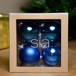 Handmade Blue Glass Baubles By Sia