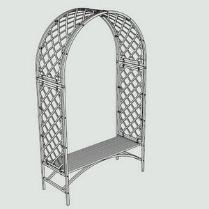 Superior Full Lattice Arch With Bench