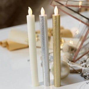 Tall Led Candles With Auto Timer set Of 2