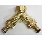 Brass Y Manifold with Shut-Off Brass Y Manifold with Shut-Off