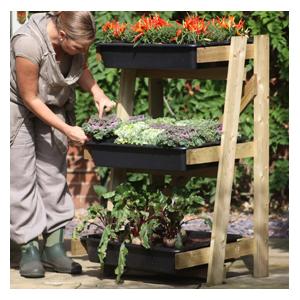 Freestanding Ladder Vegetable Garden with PVC Cover