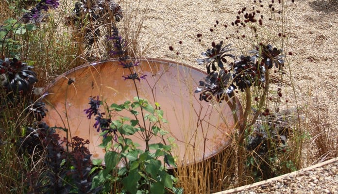 Bespoke Steel Water Bowl at RHS Hampton Court 2016 Bespoke Steel Water Bowl at RHS Hampton Court 2016