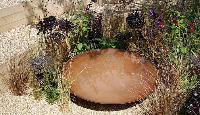 Bespoke Steel Water Bowl at RHS Hampton Court 2016 Bespoke Steel Water Bowl at RHS Hampton Court 2016