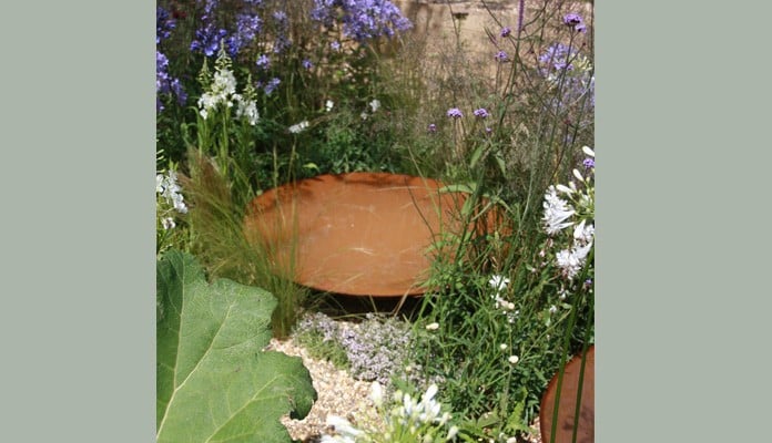 Bespoke Steel Water Bowl at RHS Hampton Court 2016 Bespoke Steel Water Bowl at RHS Hampton Court 2016