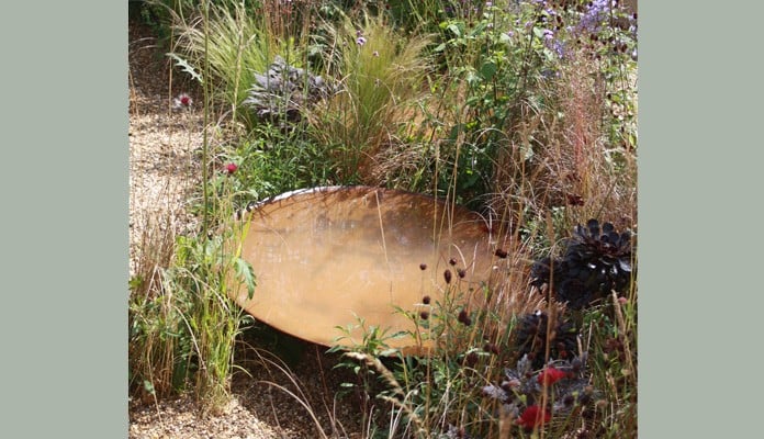 Bespoke Steel Water Bowl at RHS Hampton Court 2016 Bespoke Steel Water Bowl at RHS Hampton Court 2016
