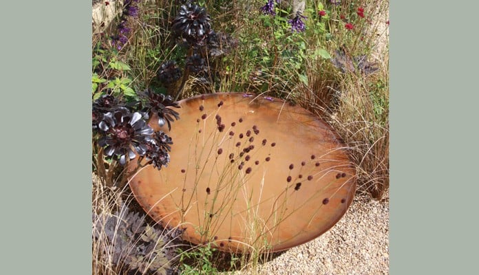 Bespoke Steel Water Bowl at RHS Hampton Court 2016 Bespoke Steel Water Bowl at RHS Hampton Court 2016