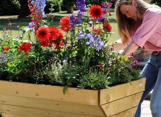 Wooden Trough Planters &amp; Tables