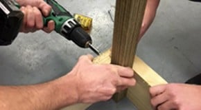 Assembling Raised Beds at Harrod HQ