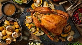 Homemade Christmas Stuffing with Homegrown Onions, Sage, Rosemary, and Thyme