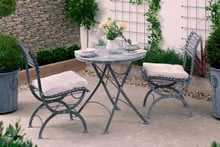 Darsham Bistro Table Set & 2 Chairs (Design A) - Hand Etched Darsham Bistro Table Set & 2 Chairs (Design A) - Hand Etched