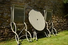 Darsham Bistro Table Set & 2 Chairs (Design A) - Lichen Green