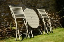 Darsham Bistro Table Set & 2 Chairs (Design B) - Lichen Green