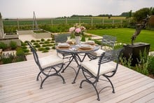 Darsham Dining Table Set & 4 Chairs (Design A) - Hand Etched