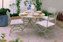 Darsham Dining Table Set & 4 Chairs (Design A) - Lichen Green