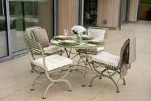 Darsham Dining Table Set & 4 Chairs (Design A) - Lichen Green Darsham Dining Table Set & 4 Chairs (Design A) - Lichen Green