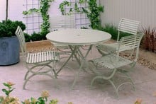 Darsham Dining Table Set & 4 Chairs (Design A) - Lichen Green