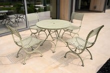 Darsham Dining Table Set & 4 Chairs (Design A) - Lichen Green Darsham Dining Table Set & 4 Chairs (Design A) - Lichen Green