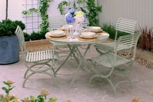 Darsham Dining Table Set & 4 Chairs (Design A) - Lichen Green Darsham Dining Table Set & 4 Chairs (Design A) - Lichen Green