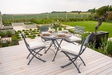 Darsham Dining Table Set & 4 Chairs (Design B) - Hand Etched