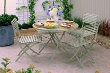 Darsham Dining Table Set & 4 Chairs (Design B) - Lichen Green