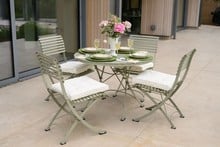 Darsham Dining Table Set & 4 Chairs (Design B) - Lichen Green Darsham Dining Table Set & 4 Chairs (Design B) - Lichen Green